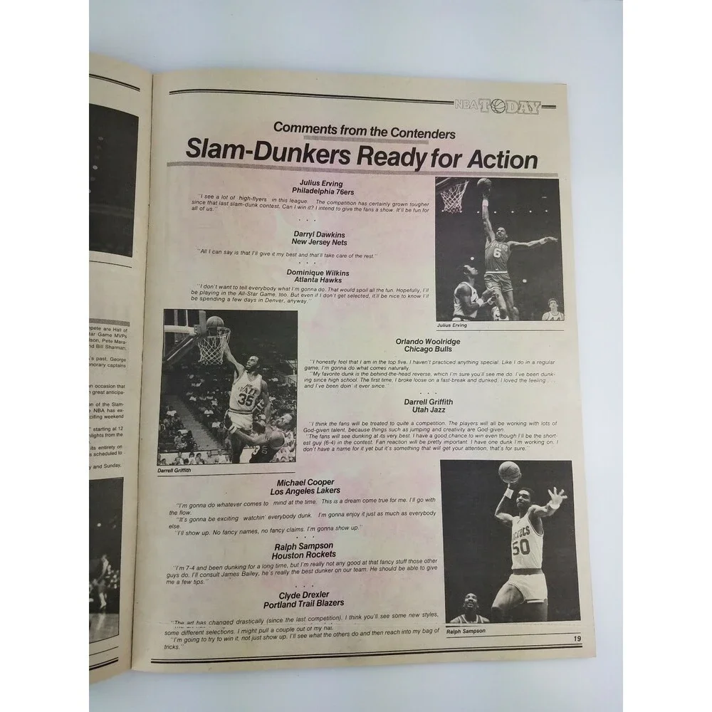 RARE Vtg 1984 NBA Today Newspaper Magazine Basketball UTAH JAZZ Dantley